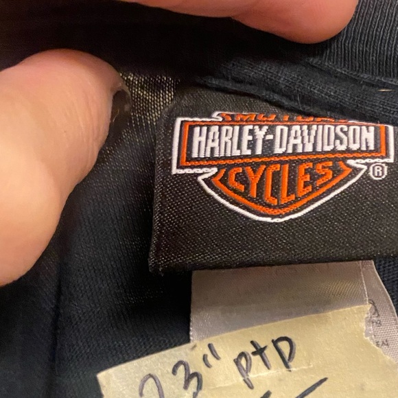 Harley Davidson skull perfectly distressed thrashed tee 2005 vintage y2k - Picture 6 of 7